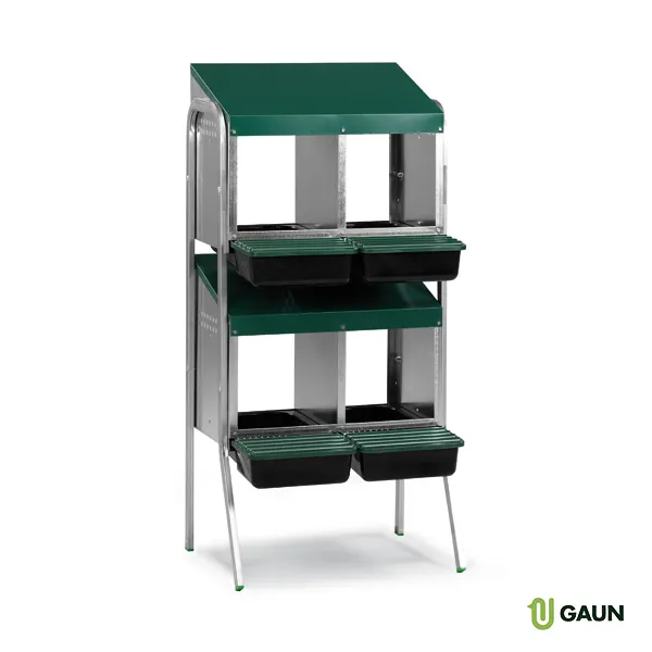 Gaun Volailles Pondoir 4 Casiers Fond Plastique