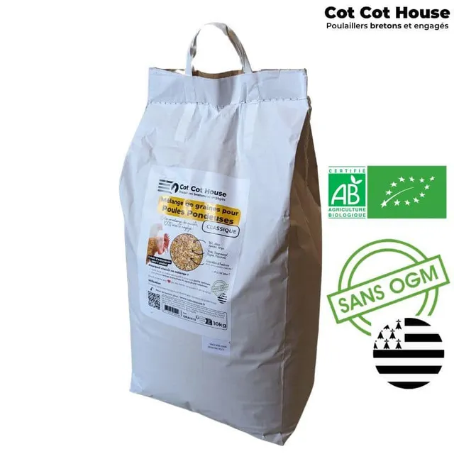 Cot Cot House Alimentation graines poules pondeuses 10kg bio