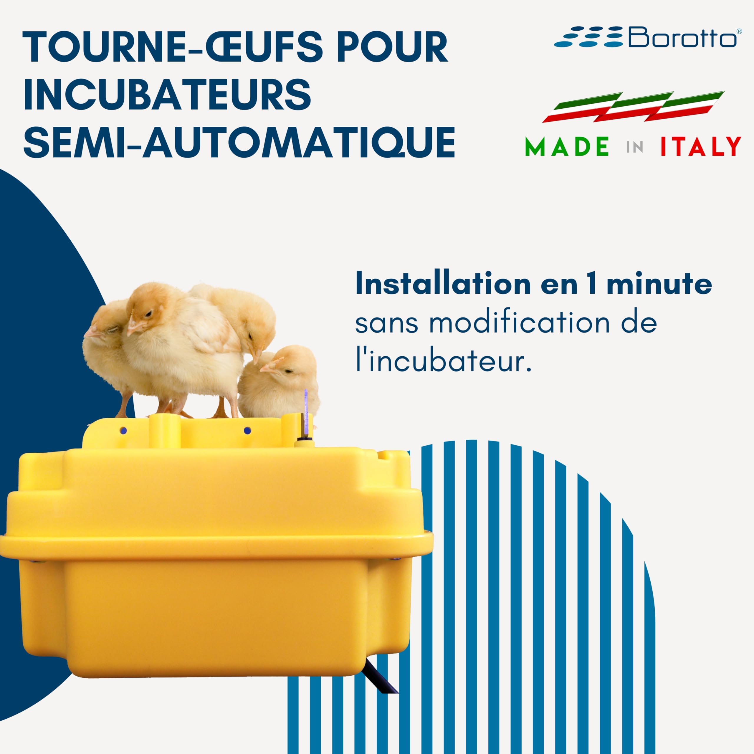 Borotto Real tourne-œufs automatique 24/49 œufs inclinaison horaire