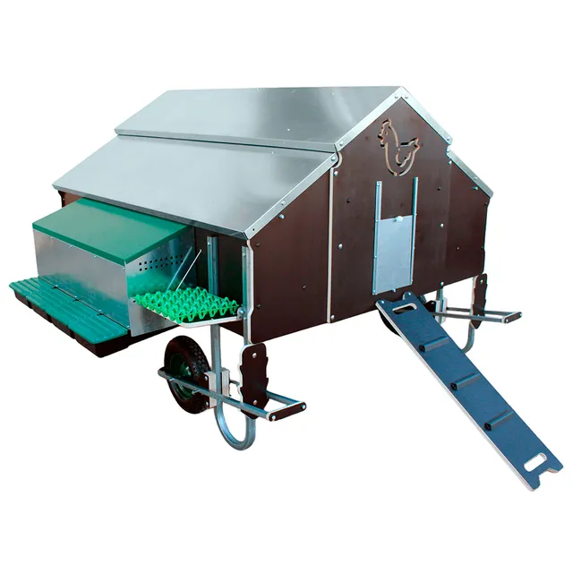 GAUN Volailles Poulailler mobile 1,5 x 1,8 m