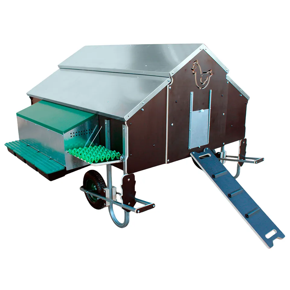 GAUN Volailles Poulailler Mobile 1,5 x 1,8 M 25-30 Poules