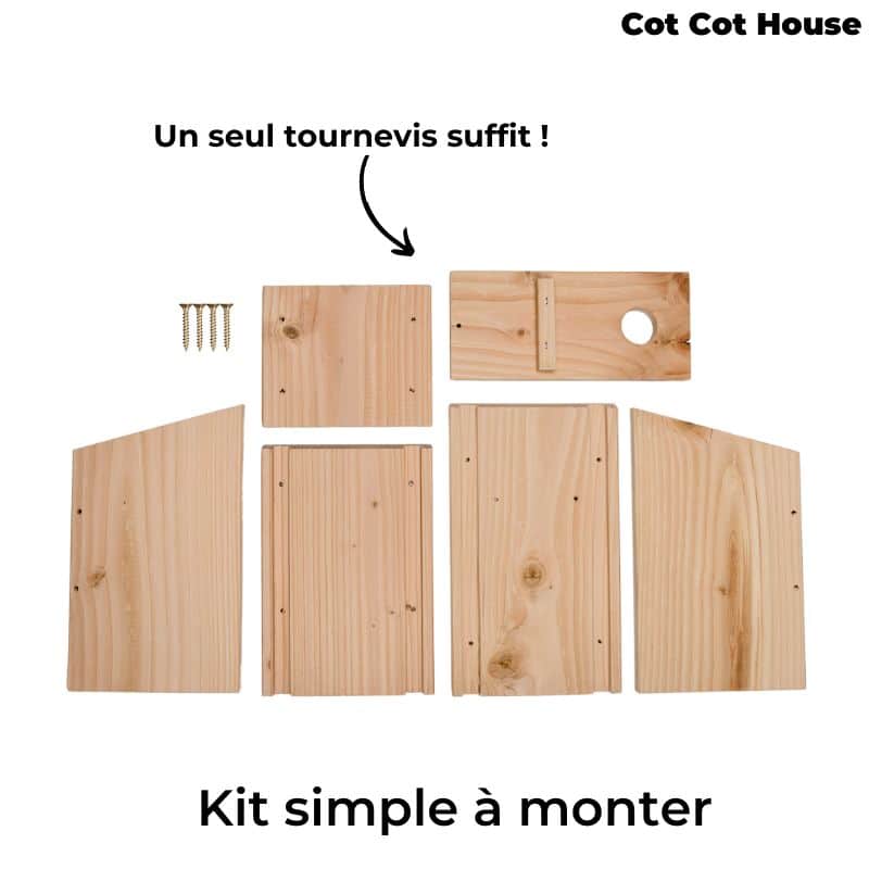 Cot Cot House nichoir oiseaux kit Rouge-Queue bois