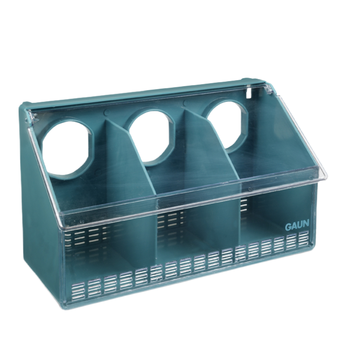 GAUN Pigeons Feeder 3 Holes mangeoire 3 trous plastique