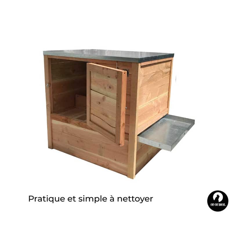 Cot Cot House Houdan poulailler 4 poules bois Douglas