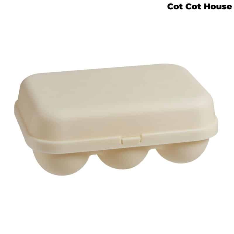 Cot Cot House boîte 6 œufs plastique recyclé jaune