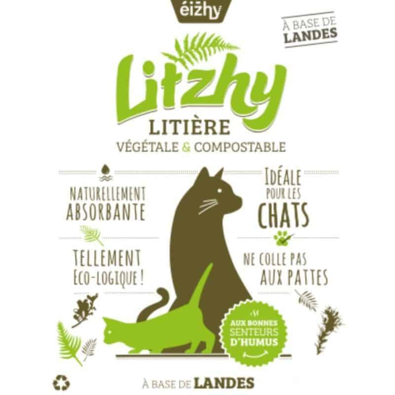 Cot Cot House Litzhy litière chat végétale 15 L landes bretonnes
