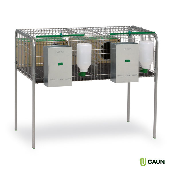 Gaun Lapins Silleda 2 nids cage à lapins avec nids