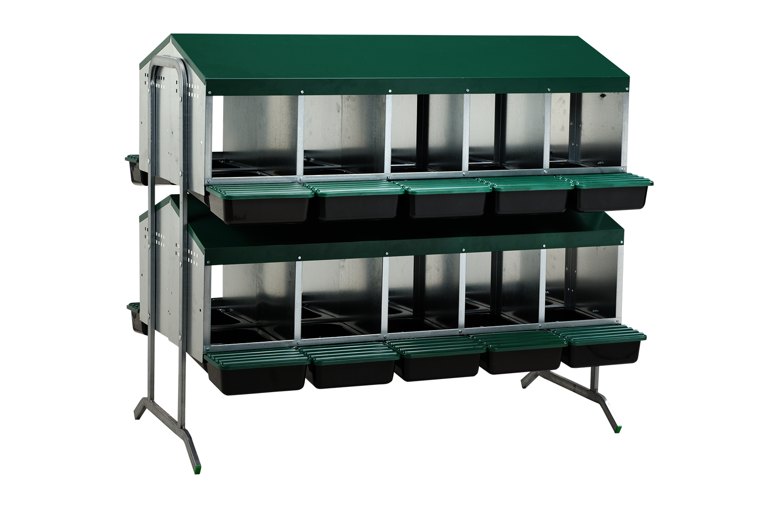 GAUN Volailles batterie pondoirs 20 cases fond plastique