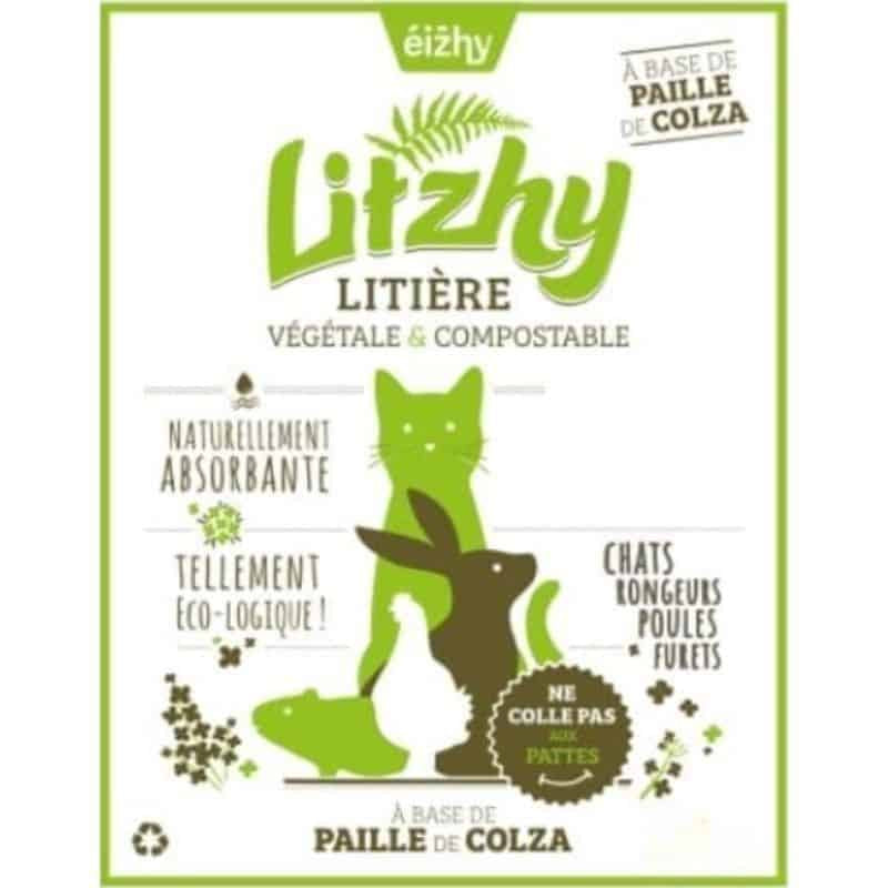 Cot Cot House Chat et lapin litière colza Litzhy boîte 6L