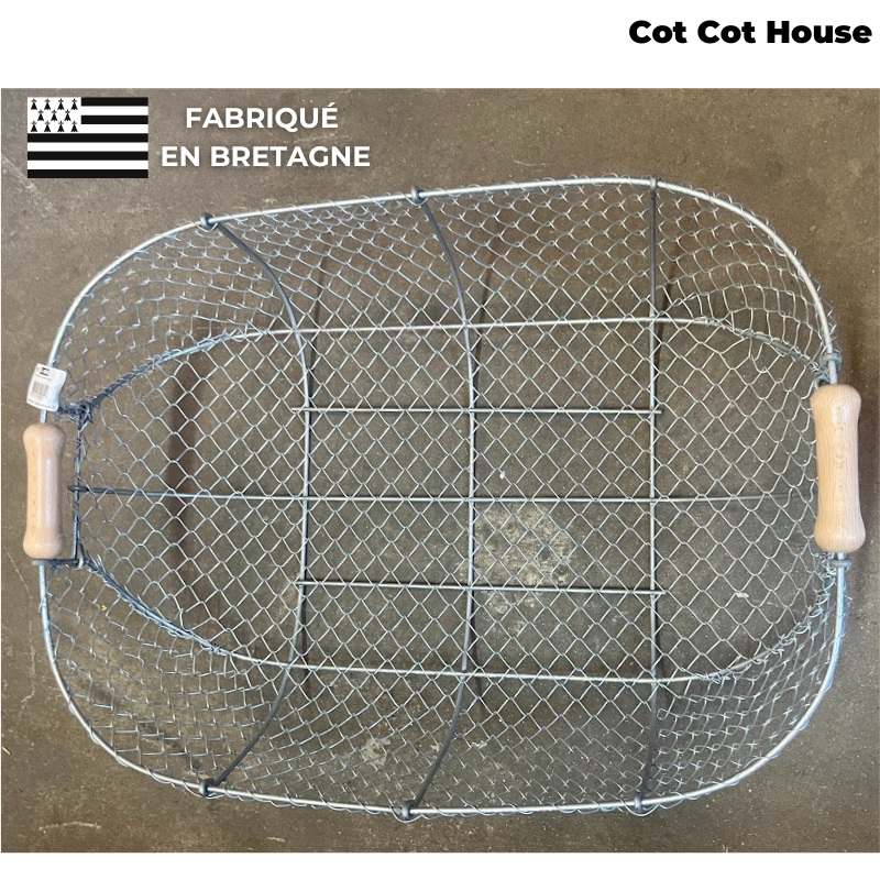 Cot Cot House Potager Resse 50L panier métal fruits et bûches