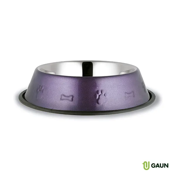 GAUN Chats gamelle écuelle inox 250 mm peinte