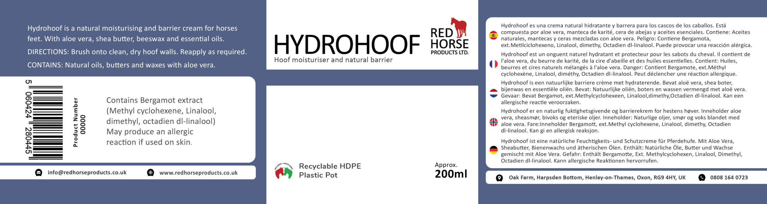 Red Horse Hoof Care HydroHoof soin sabot hydratant