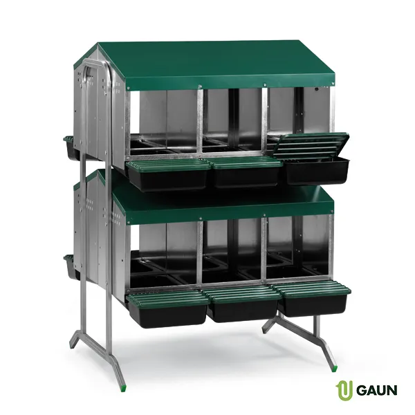 GAUN Volailles Pondoir 12 cases fond plastique ponte