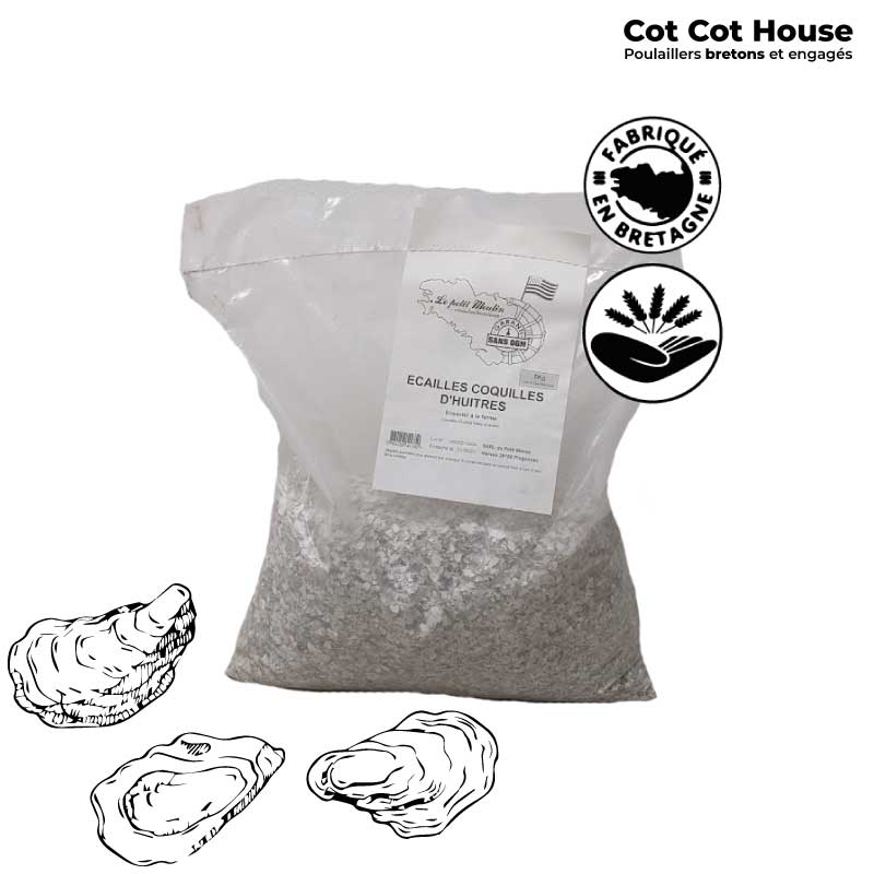 Cot Cot House Écailles huître Bretagne 5kg calcium