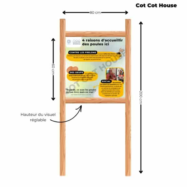 Cot Cot House PAD-800600 structure panneau affichage pin Douglas