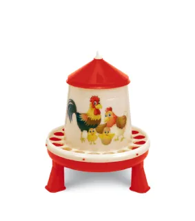 GAUN Volailles Happy Range Trémie Plastique 4 kg avec Pieds Mangeoire