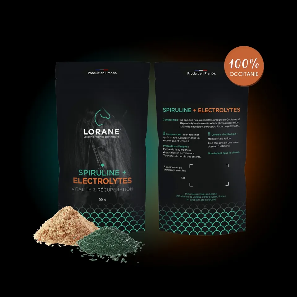 Lorane Booster Spiruline Électrolytes complément cheval effort