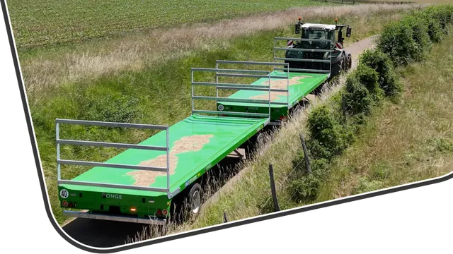 Ponge RPX Plateau 4 roues 16 tonnes transport fourrage