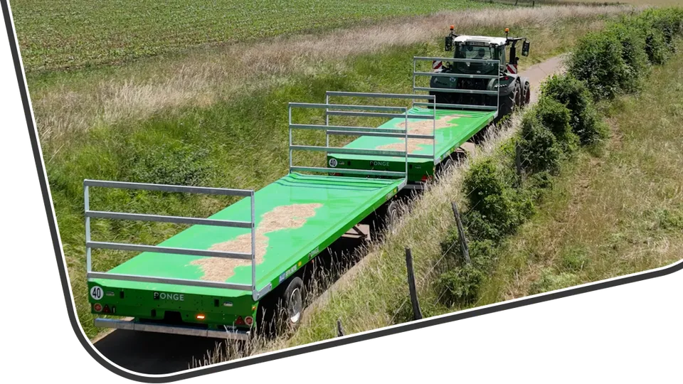 Ponge RPX Plateau 4 roues 16 tonnes transport fourrage