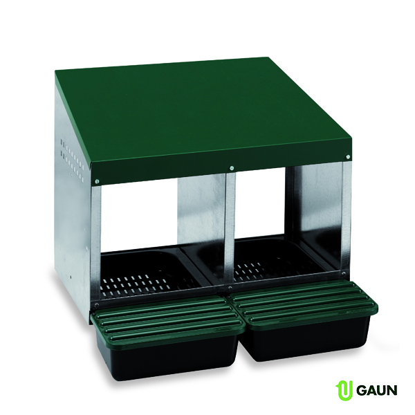 Gaun Volailles pondoir 2 compartiments fond plastique