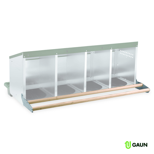 GAUN Volailles pondoir bois 4 cases fond plastique