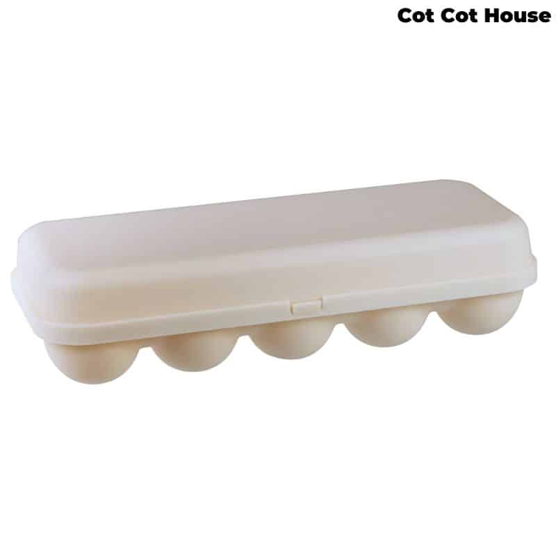Cot Cot House Boite 10 oeufs plastique réutilisable jaune