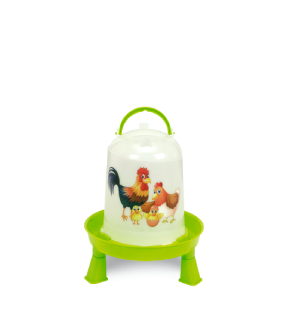 Gaun Volailles Abreuvoir Eco 3 L sur pieds vert citron