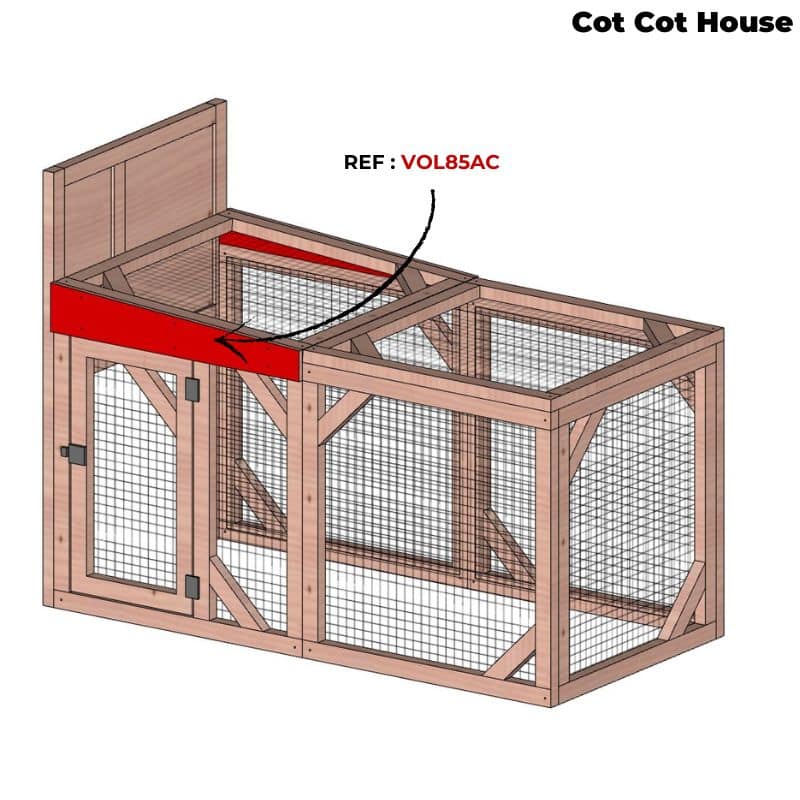 Cot Cot House Volière poule adaptateur CONFORT bois