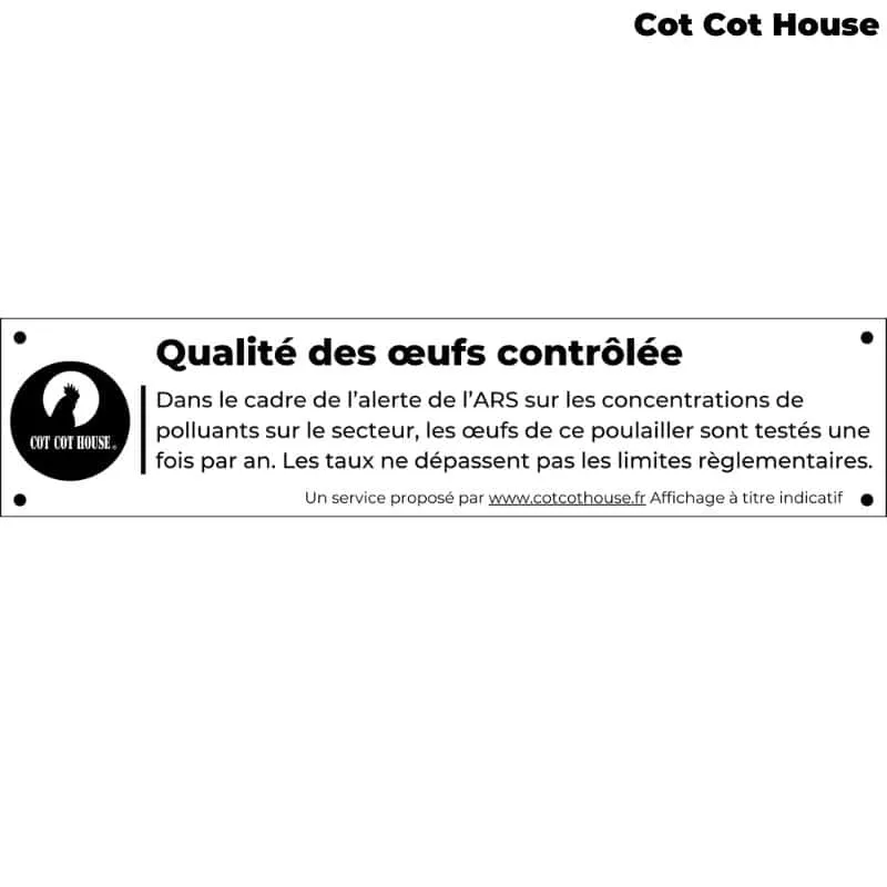 Cot Cot House Plaquette affichage gravée PL-F-EAU eau
