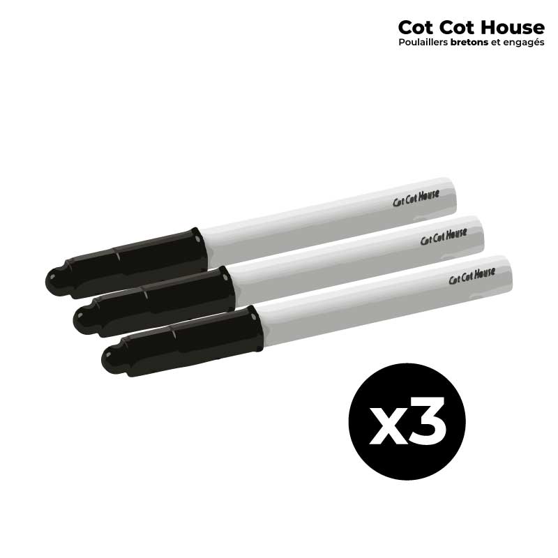 Cot Cot House feutre alimentaire noir œuf lot x3 traçabilité