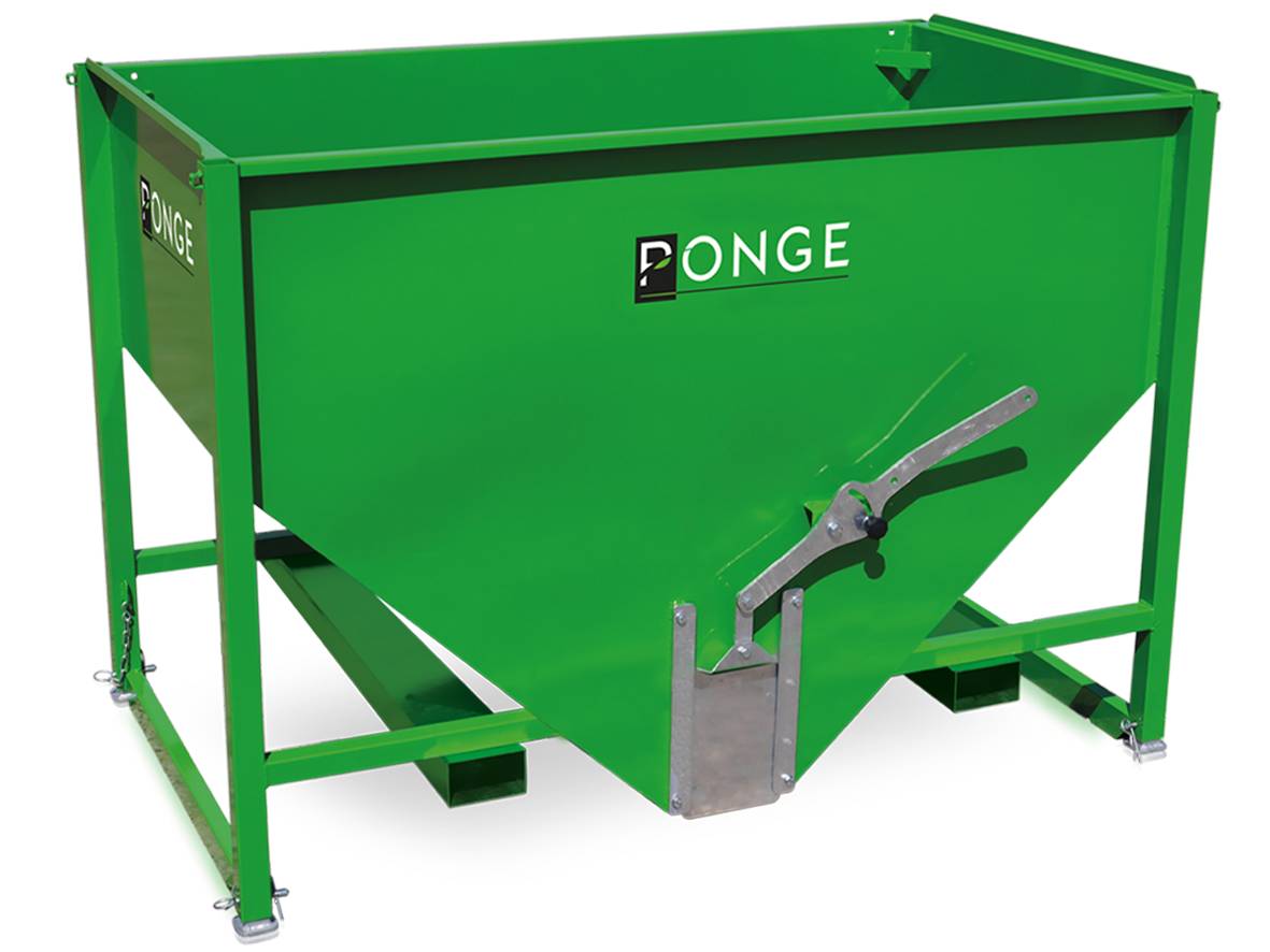 Ponge Trémie agricole à aliments 1,5 m3 acier