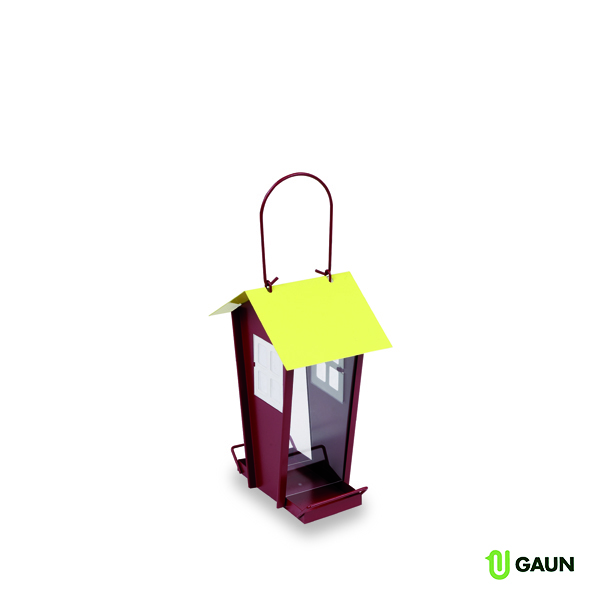GAUN Oiseaux Metal House Mangeoire Oiseaux Transparente