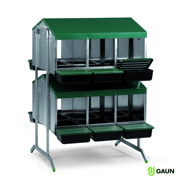 GAUN Volailles Pondoir 12 cases fond plastique ponte