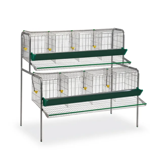 GAUN Batterie 8 cage à poules 8 compartiments ponte