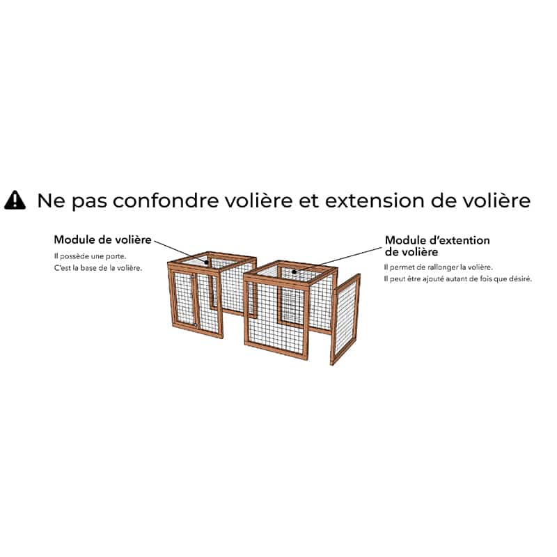 Cot Cot House volière poule bois pin Douglas modulable