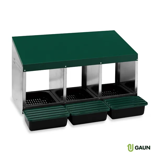 Gaun Volailles pondoir 3 casiers fond plastique