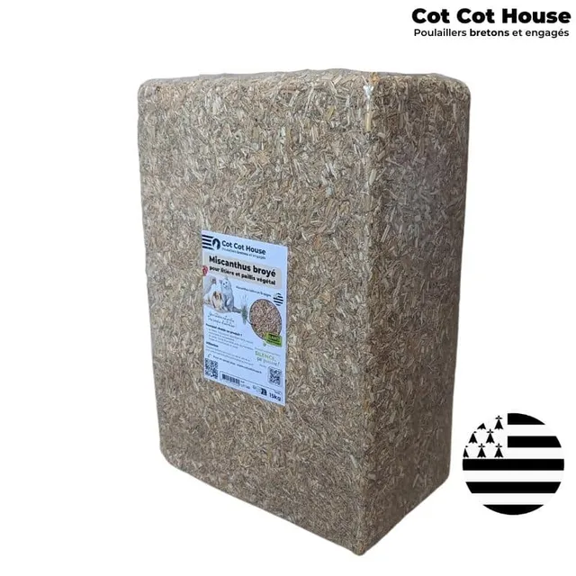 Cot Cot House litière miscanthus broyé 140L paillis poulailler