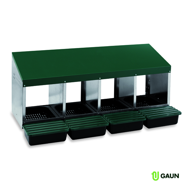 GAUN Volailles Laying Nest pondoir 4 cases fond plastique