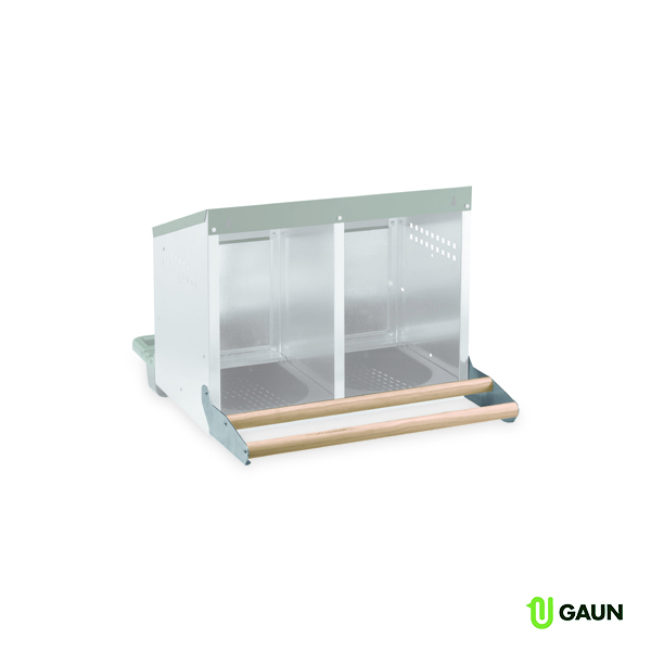 GAUN Volailles perchoir bois pondoir 2 cases plastique