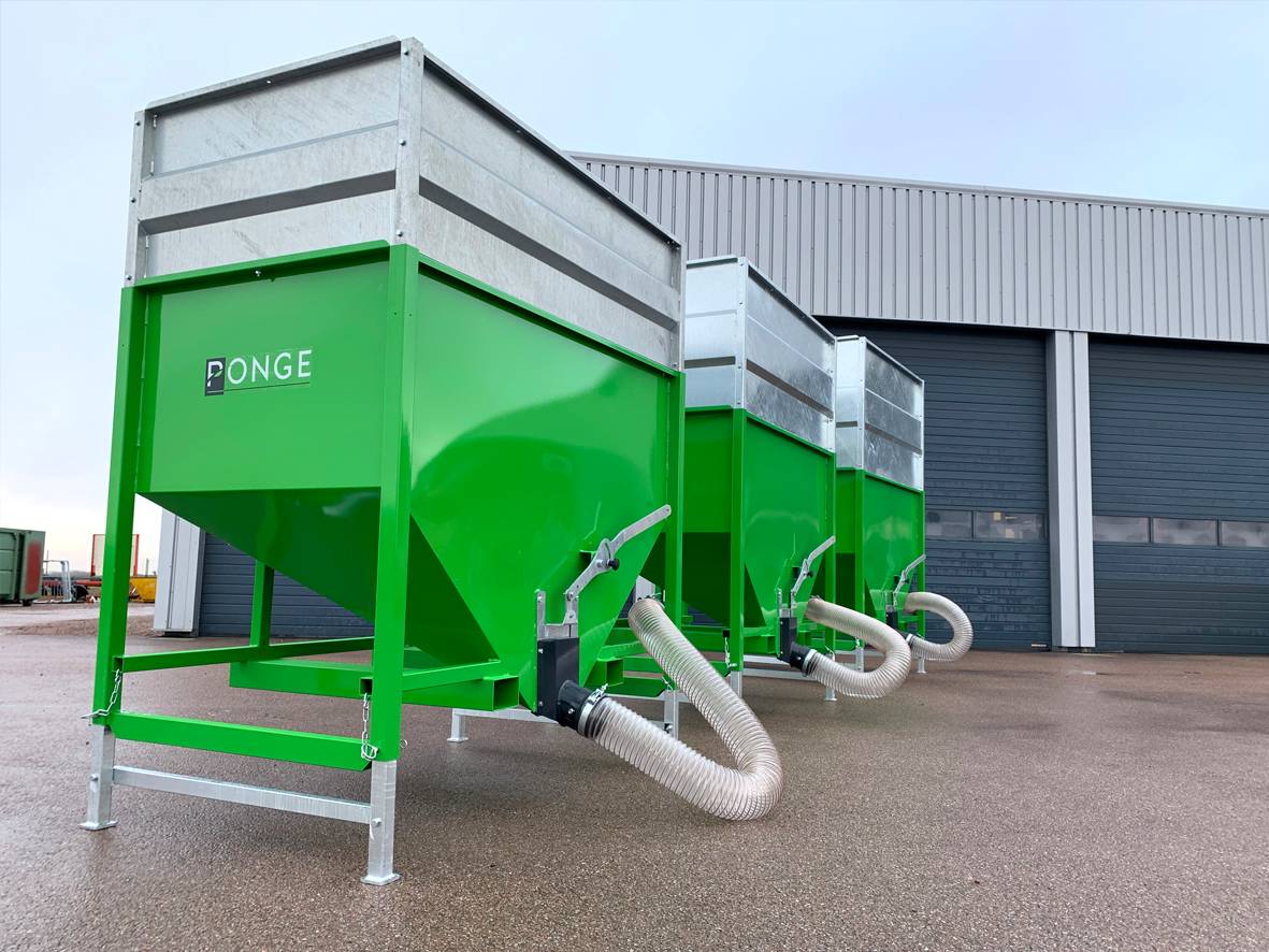Ponge Trémie agricole à aliments 1,5 m3 acier