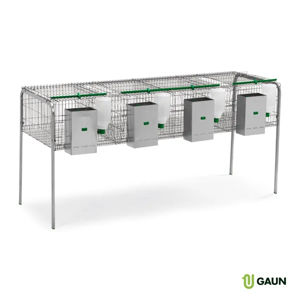 GAUN Lapins cage Segura 4 compartiments lapins