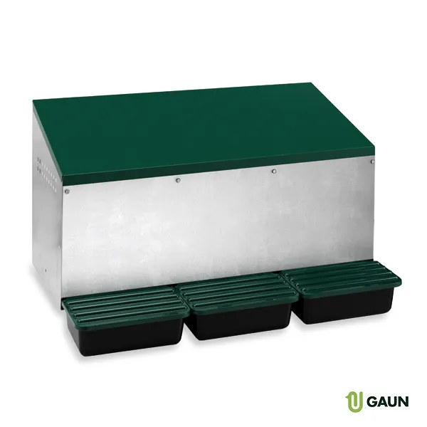 GAUN Volailles Pondoir extérieur 3 cases fond plastique