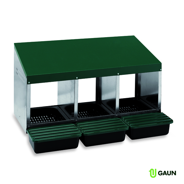 Gaun Volailles Nid pondoir 3 cases fond plastique