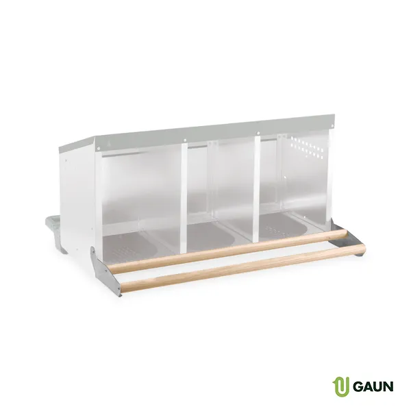 GAUN Volailles perchoir bois pondoir 3 compartiments