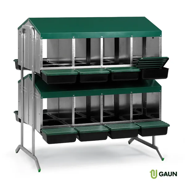 GAUN Volailles pondoir batterie 16 cases fond plastique