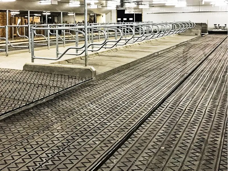 IDS ZIG ZAG tapis circulation vache caoutchouc rainuré