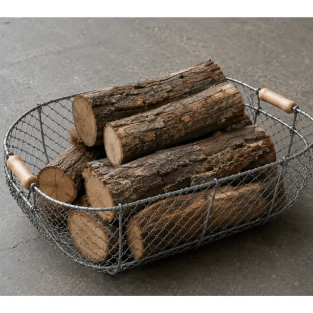 Cot Cot House Potager Resse 50L panier métal fruits et bûches