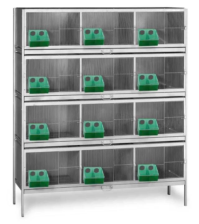 Gaun cage pigeons 12 compartiments transport