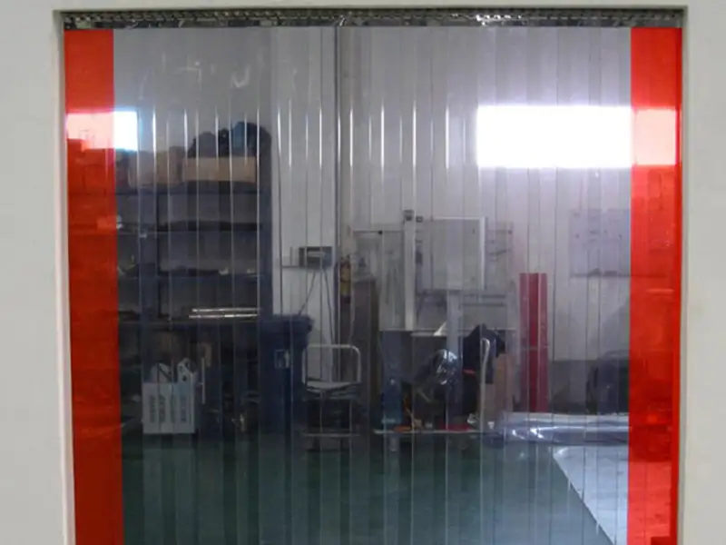 IDS rideau lanières PVC transparent étable profil inox