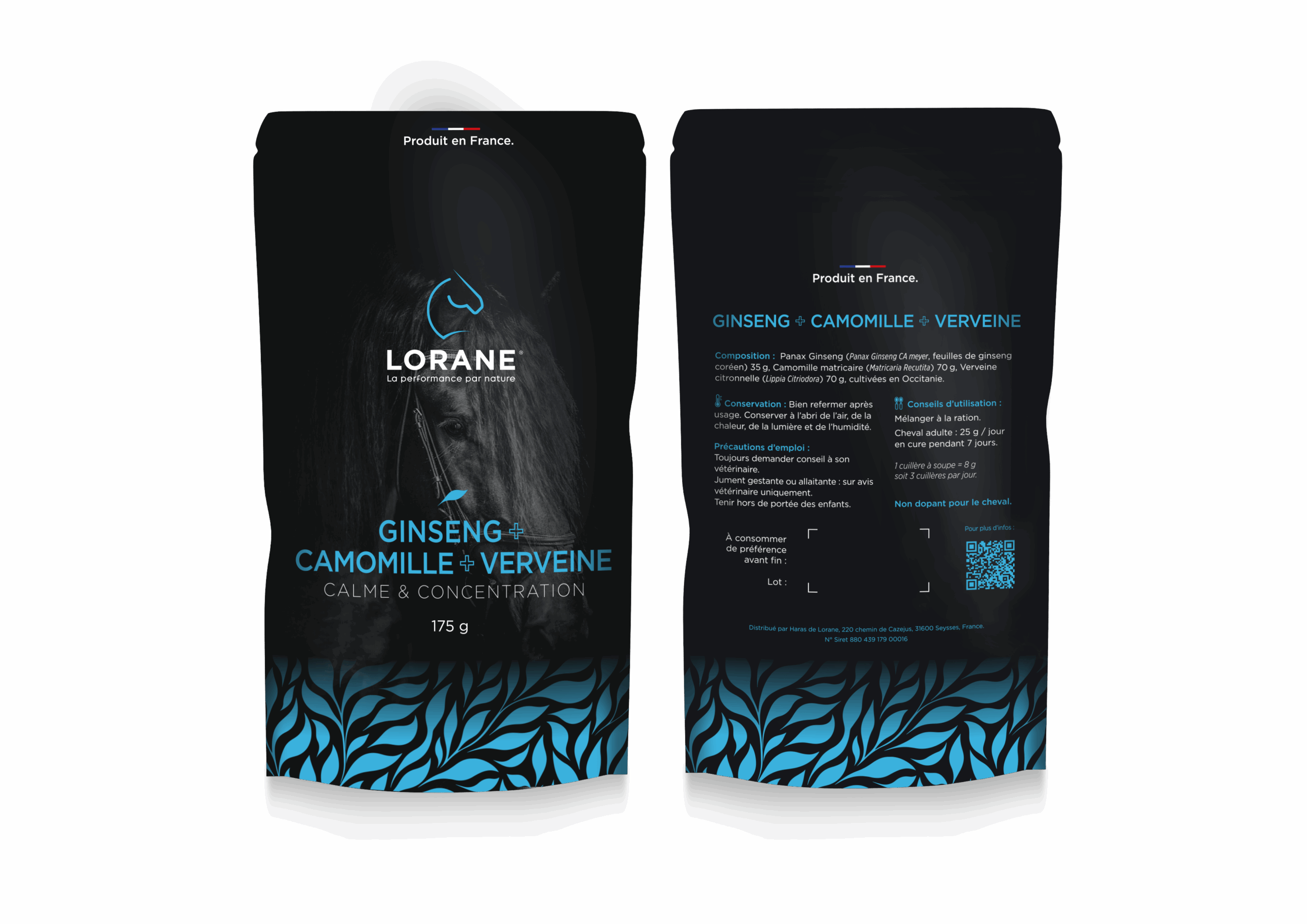 Lorane Calme Ginseng Camomille complément cheval stress